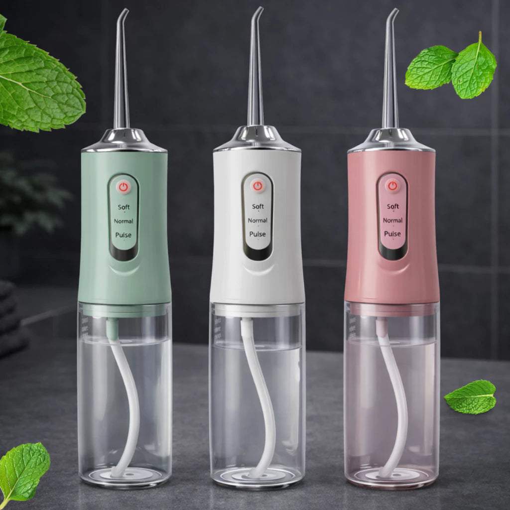 OralPure-Irrigador Bucal Portátil Limpeza Profunda com Jato d’Água