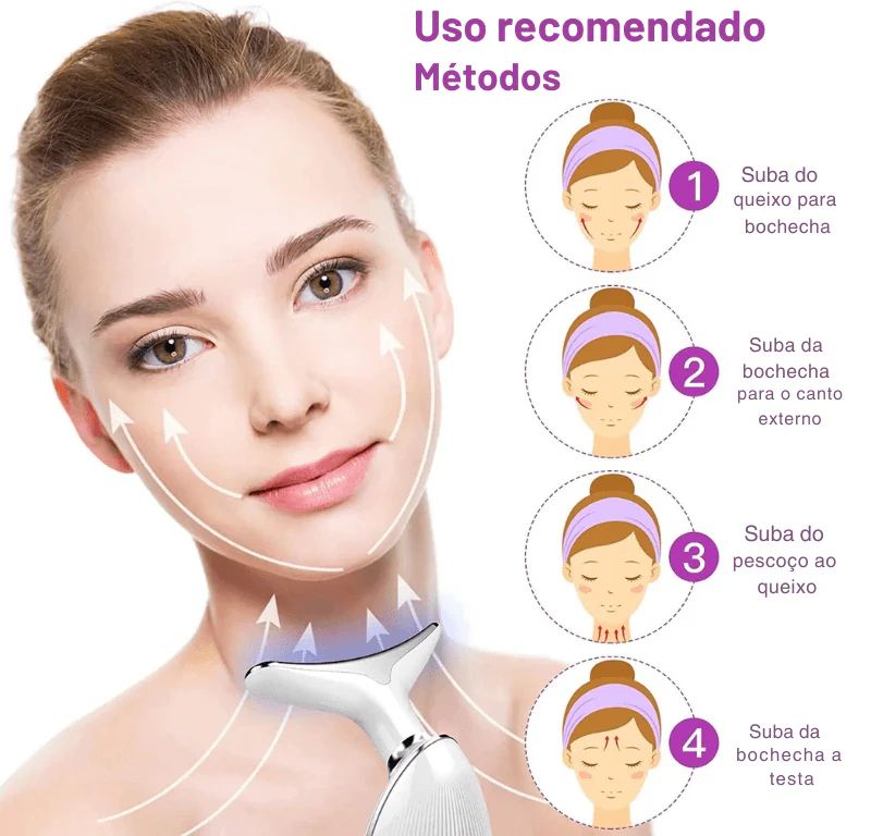 DermaGlow-Massageador Facial Rejuvenescedor  Anti-Rugas