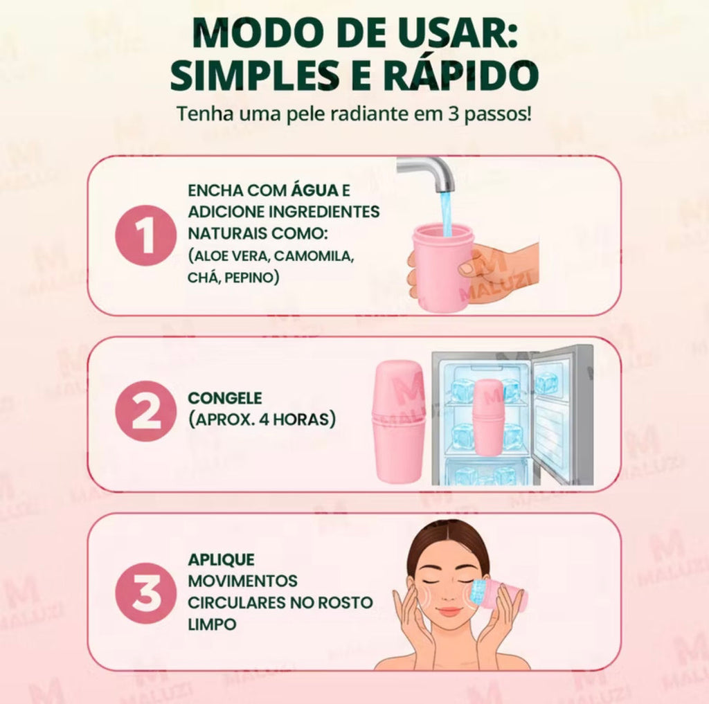 Ice Roller-Massageador  de Gelo  para Rosto