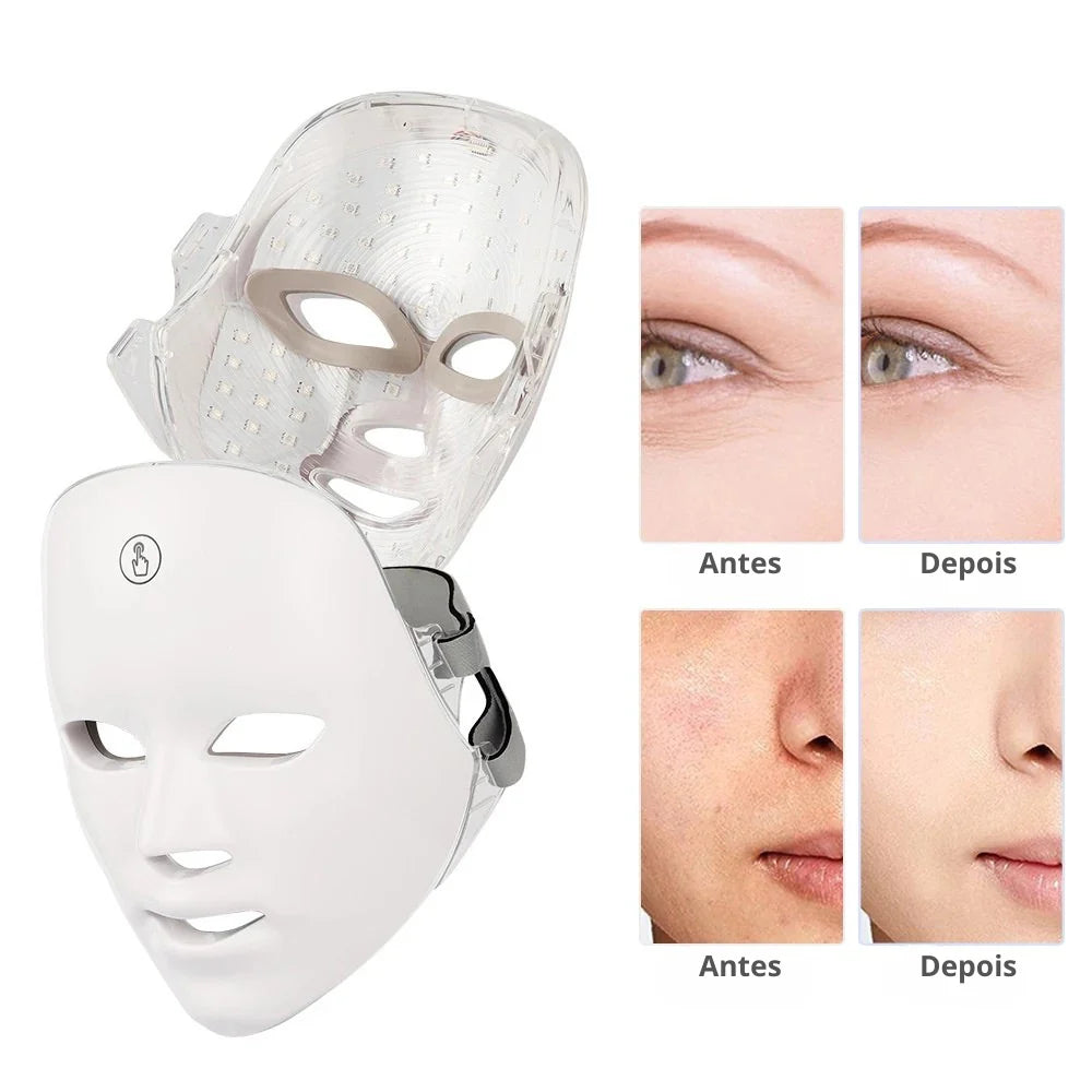LumiThera-Máscara Profissional Led De 7 Cores Para Acne e Antirrugas