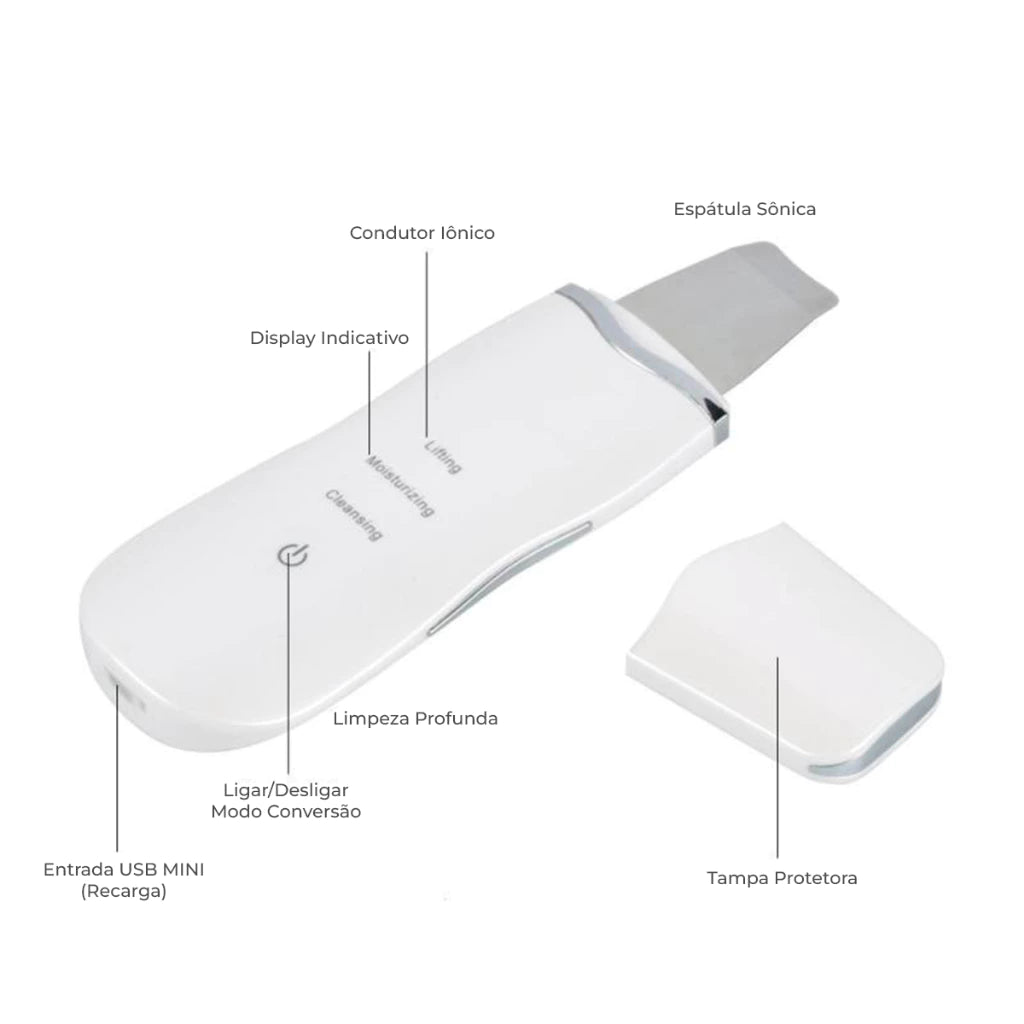 LumiCare-Peeling Esfoliante Ultrassônico Facial
