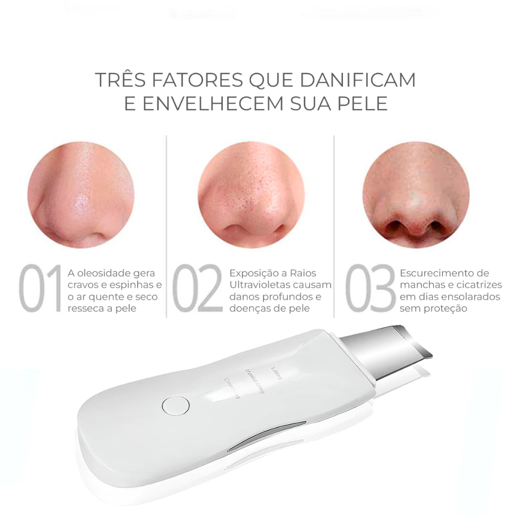 LumiCare-Peeling Esfoliante Ultrassônico Facial