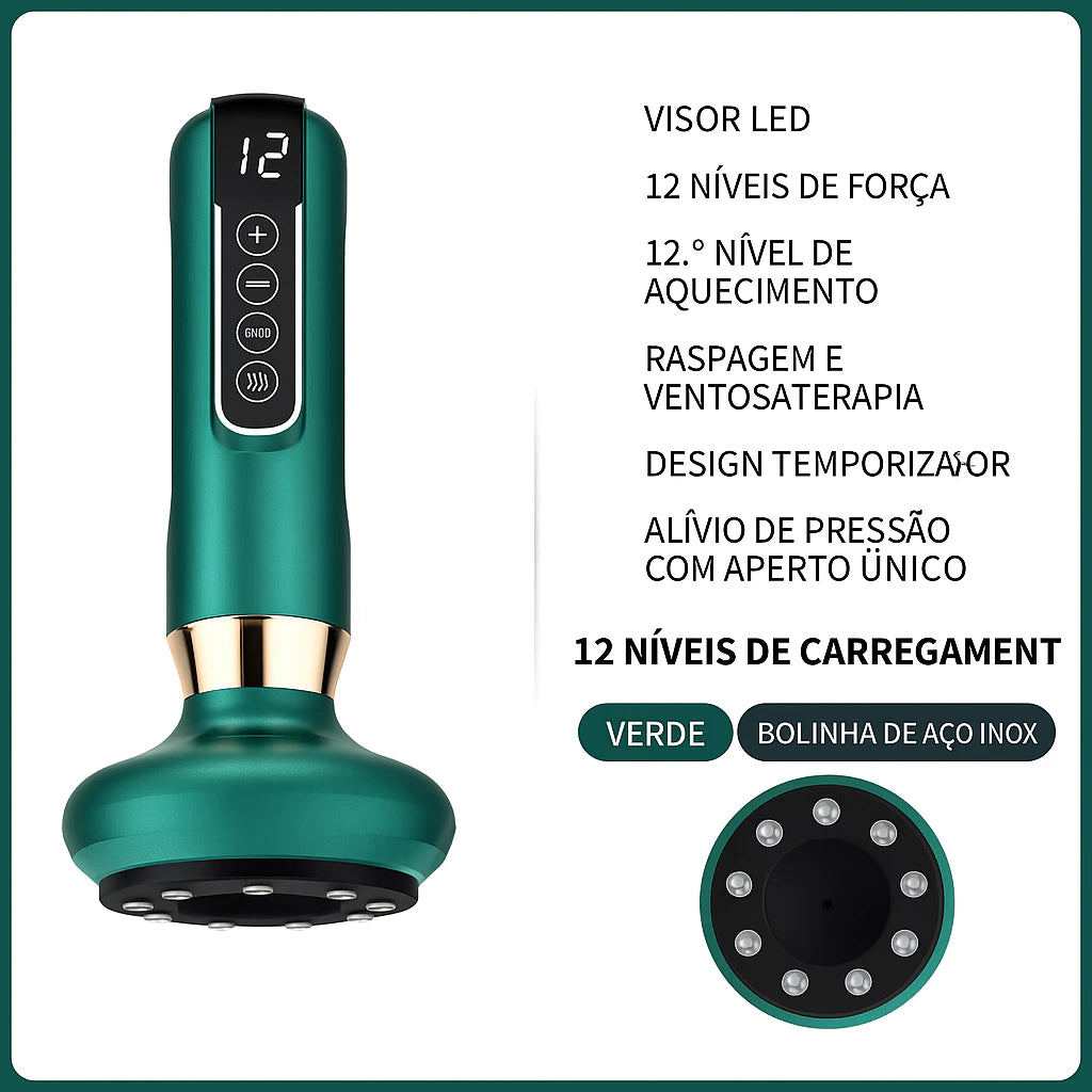 CelluEase-Massageador a Vácuo Ventosa com Infravermelho Anti Celulite