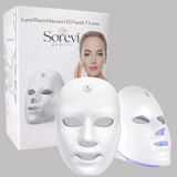LumiThera-Máscara LED Facial 7 Cores – Fototerapia Profissional para Acne, Manchas, Anti-idade e Skincare