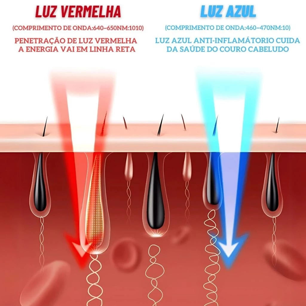 HairPulse-Escova de Terapia Capilar com Laser 4 em 1