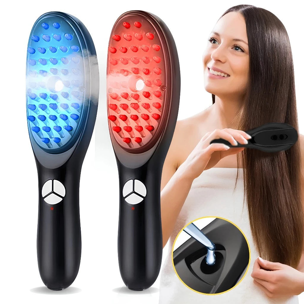 ScalpBrush-Escova Led Terapia Capilar 4 em 1 mais Óleo de Alecrim de BRINDE