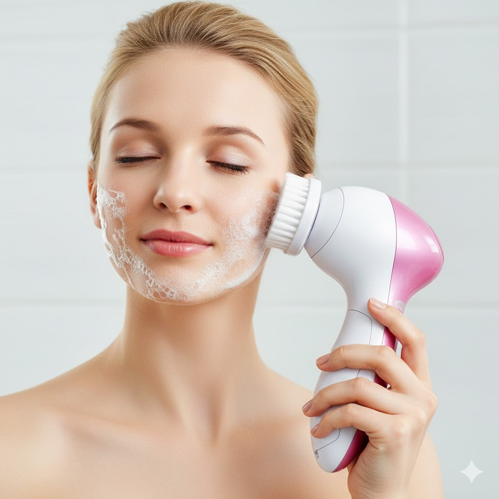 FacePulse-Escova Elétrica  de Limpeza  Facial 5 em 1